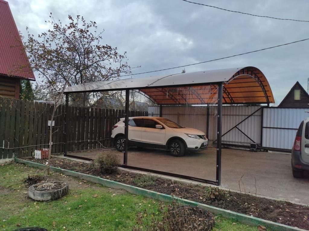 Прозрачные шторы ПВХ для навеса под автомобиль в посёлке Мордово